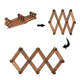 Porte Manteau Mural Bois Rétractable Pliage