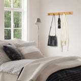 Porte Manteau Mural en Bois Rond