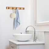 Porte Manteau Mural Bois Rond salle de bain