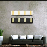 Porte Manteau Mural Design Noir et Or