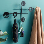 Porte Manteau Mural Design Rond Noir
