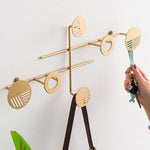 Porte Manteau Mural Design Rond Or