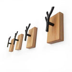 Porte Manteau Mural Bois Branche Bois