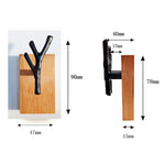 Porte Manteau Mural Bois Branche Bois