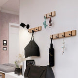 Porte Manteau Mural Bois Gris
