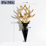 Porte Manteau Mural Original Cerf Royal 1 Noir