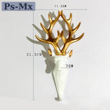 Porte Manteau Mural Original Cerf Royal 1 Blanc